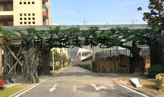 镇江市句容市碧桂园学校水泥直塑景观工程