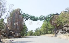 滁州来安县白鹭岛森林公园大门塑石塑木景观